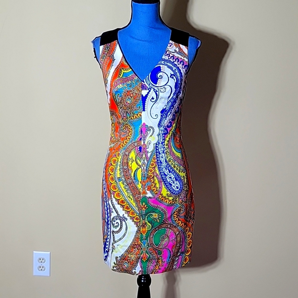 Trina Turk Multicolor Paisley Midi Dress